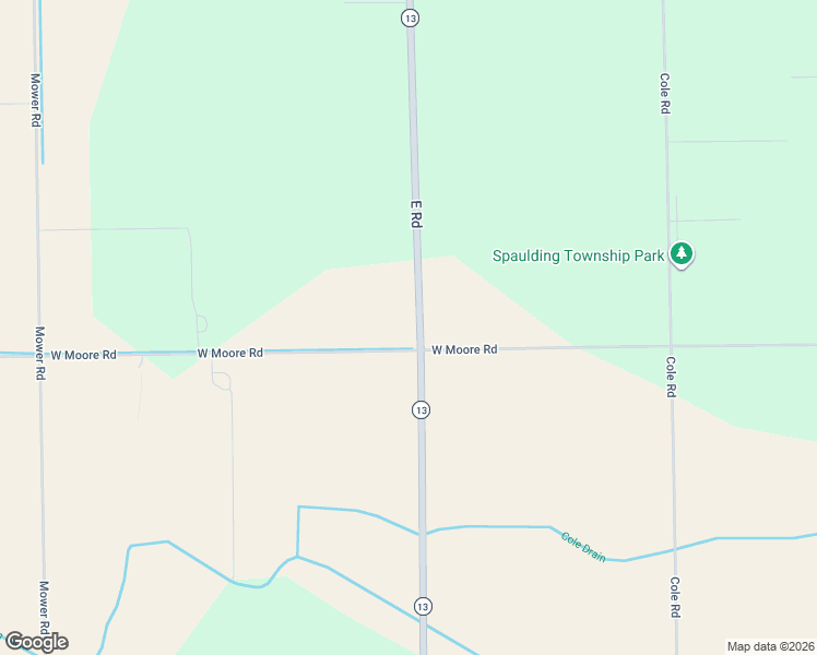 map of restaurants, bars, coffee shops, grocery stores, and more near 2090 West Moore Road in Saginaw