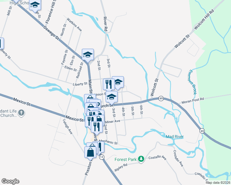 map of restaurants, bars, coffee shops, grocery stores, and more near 32 Union Street in Camden