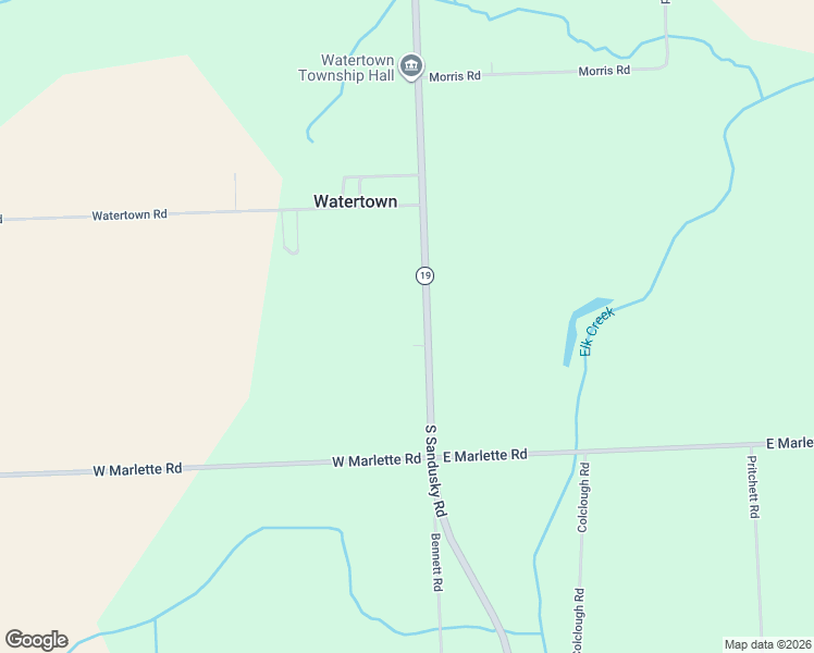 map of restaurants, bars, coffee shops, grocery stores, and more near 2868 Sandusky Road in Sandusky