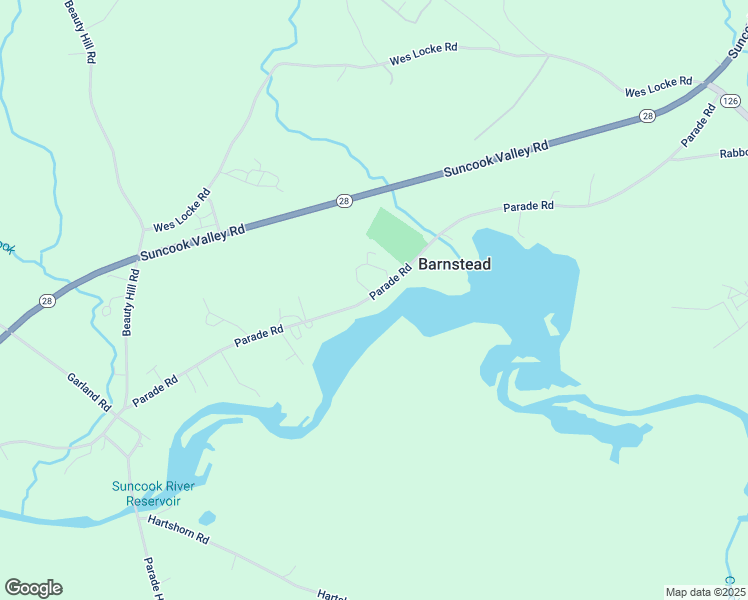 map of restaurants, bars, coffee shops, grocery stores, and more near 192 Parade Road in Barnstead
