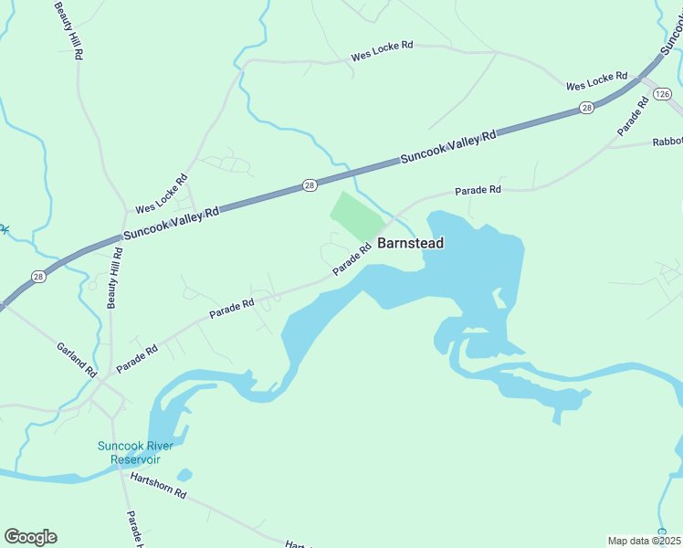 map of restaurants, bars, coffee shops, grocery stores, and more near 192 Parade Road in Barnstead