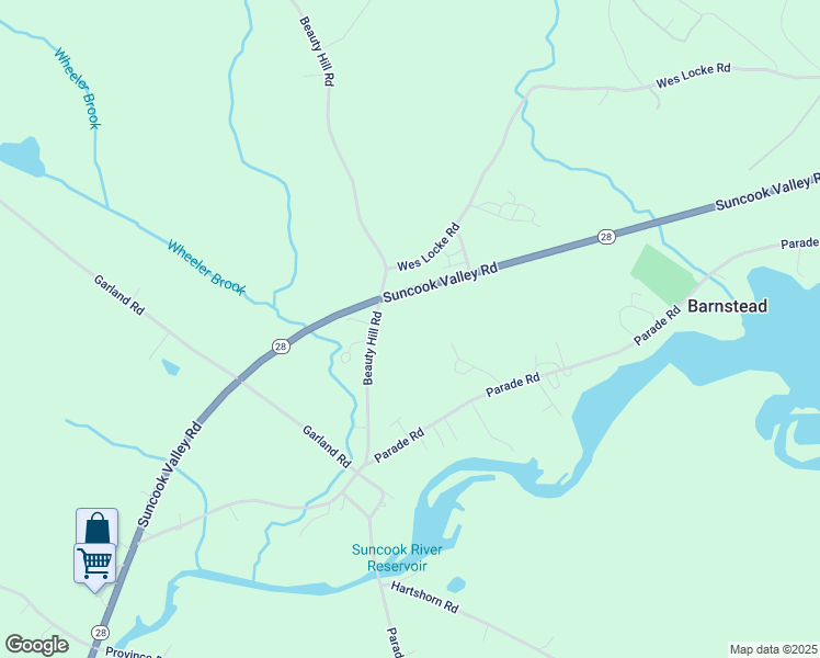 map of restaurants, bars, coffee shops, grocery stores, and more near 1044 Beauty Hill Road in Barnstead