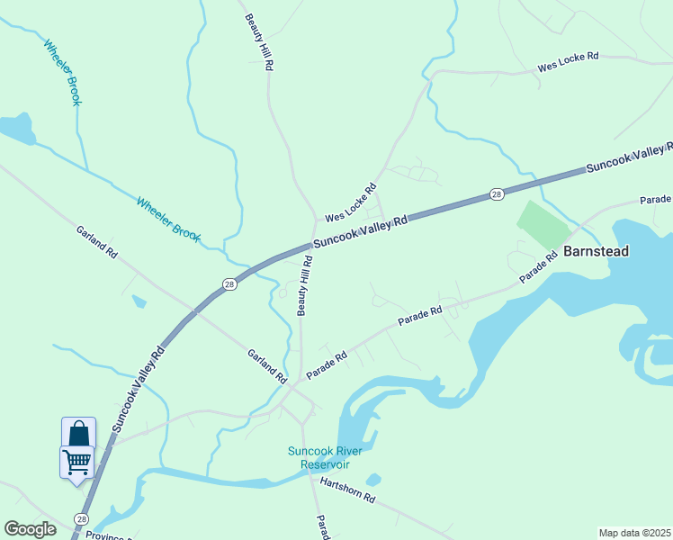 map of restaurants, bars, coffee shops, grocery stores, and more near 1044 Beauty Hill Road in Barnstead