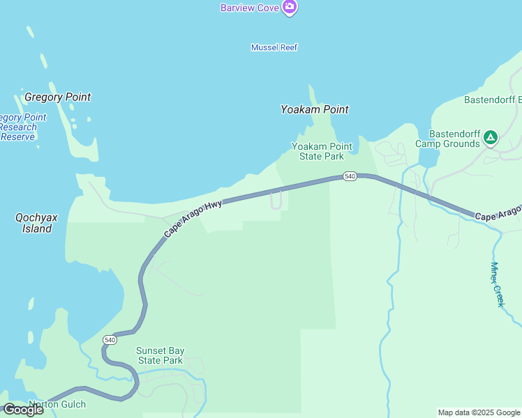 map of restaurants, bars, coffee shops, grocery stores, and more near 90022 Cape Arago Highway in Coos Bay