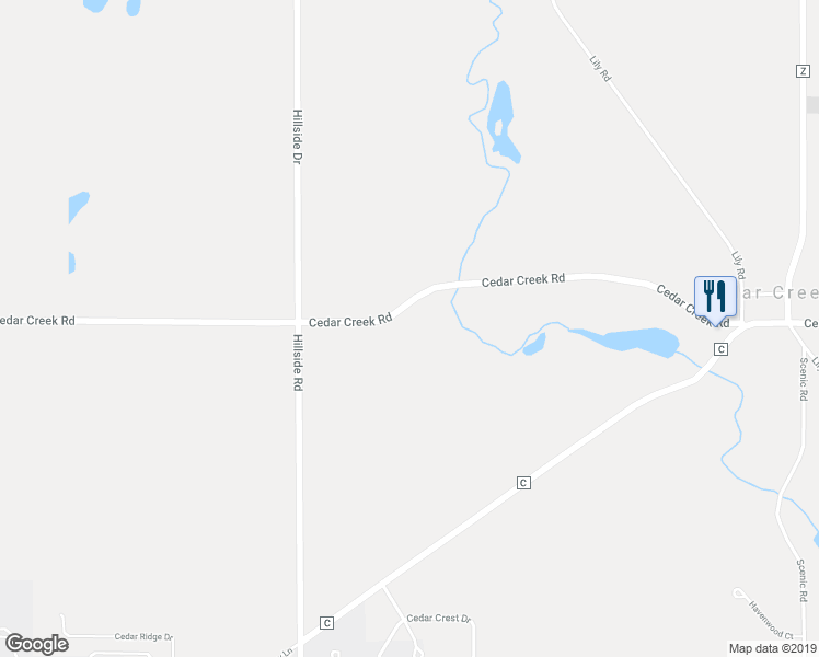 map of restaurants, bars, coffee shops, grocery stores, and more near 4061 Cedar Creek Road in Slinger