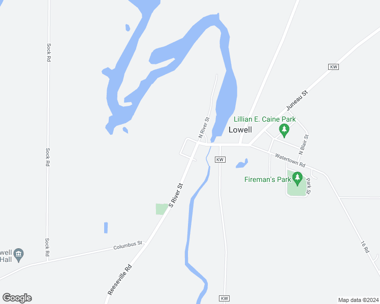 map of restaurants, bars, coffee shops, grocery stores, and more near 130 South River Street in Lowell