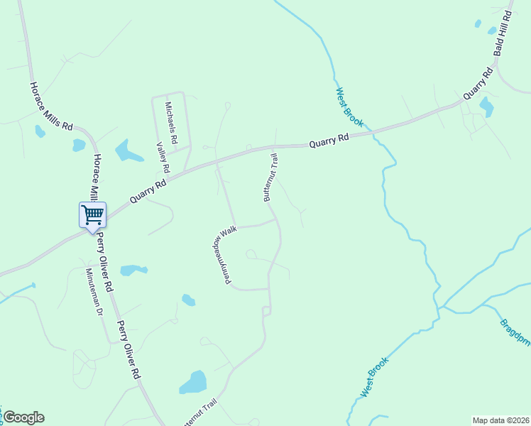 map of restaurants, bars, coffee shops, grocery stores, and more near 365 Butternut Trail in Wells