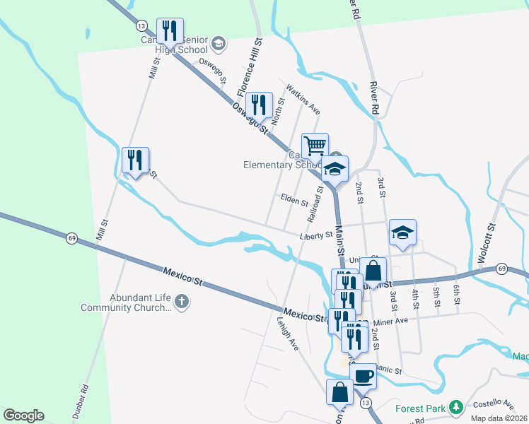 map of restaurants, bars, coffee shops, grocery stores, and more near 8 Fayette Street in Camden