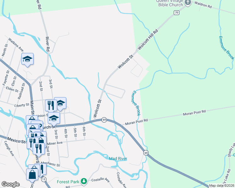 map of restaurants, bars, coffee shops, grocery stores, and more near 9 Emmons Circle in Camden