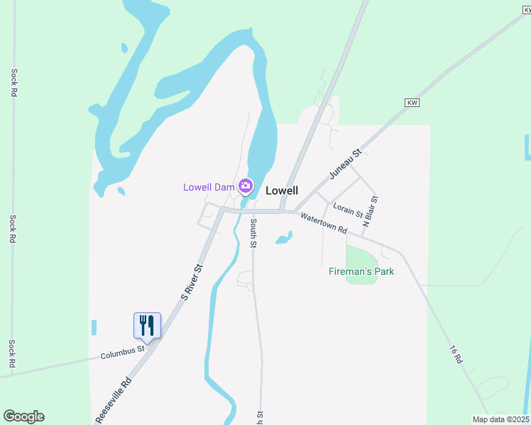 map of restaurants, bars, coffee shops, grocery stores, and more near 320 Beaver Dam Road in Lowell