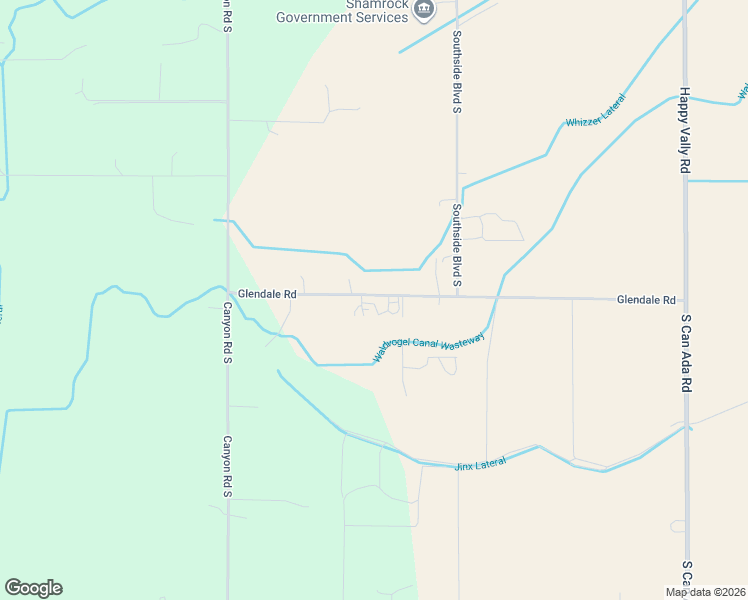 map of restaurants, bars, coffee shops, grocery stores, and more near 6683 Glendale Road in Melba
