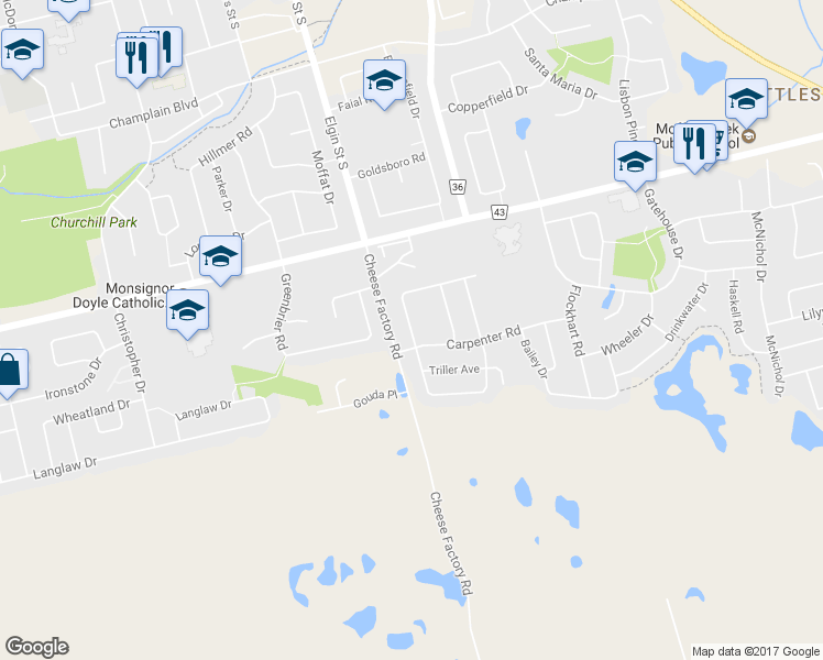 map of restaurants, bars, coffee shops, grocery stores, and more near 28 Bloomington Drive in Cambridge