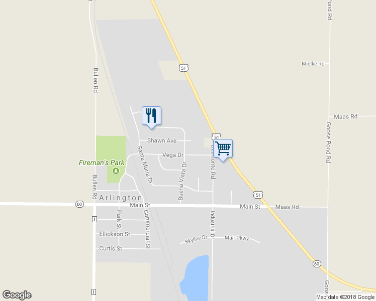 map of restaurants, bars, coffee shops, grocery stores, and more near 151 Vega Drive in Arlington