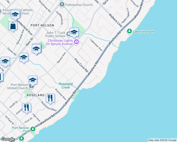 map of restaurants, bars, coffee shops, grocery stores, and more near in Burlington