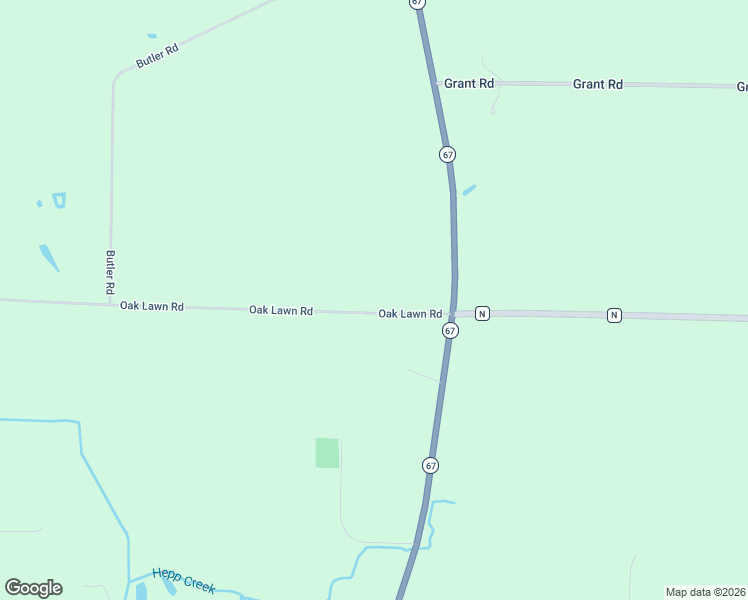 map of restaurants, bars, coffee shops, grocery stores, and more near 2584 Oak Lawn Road in Neosho