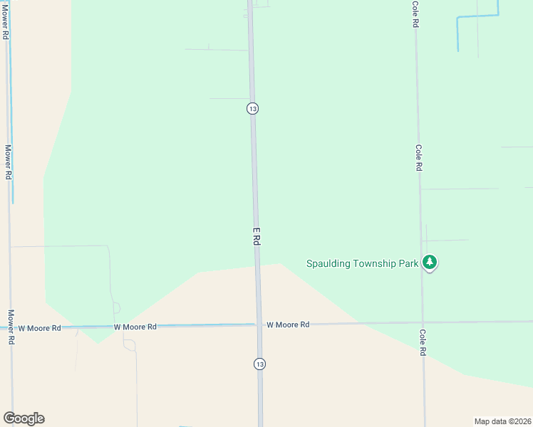 map of restaurants, bars, coffee shops, grocery stores, and more near 5665 East Road in Saginaw