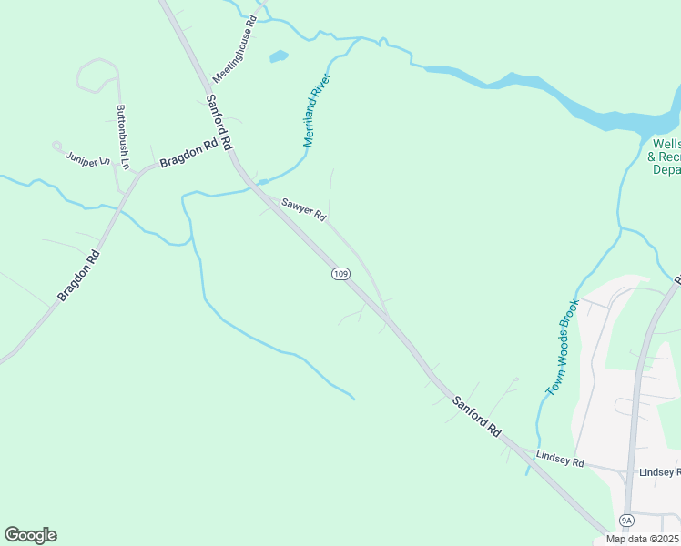 map of restaurants, bars, coffee shops, grocery stores, and more near Sanford Road in Wells