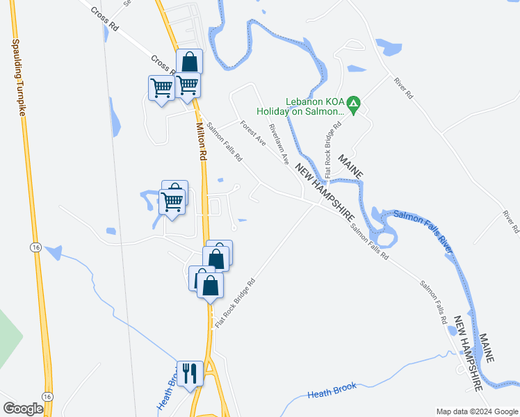 map of restaurants, bars, coffee shops, grocery stores, and more near 19 Denali Drive in Rochester