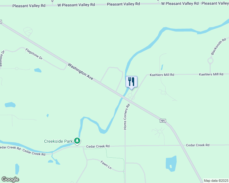 map of restaurants, bars, coffee shops, grocery stores, and more near 1834 Washington Avenue in Cedarburg