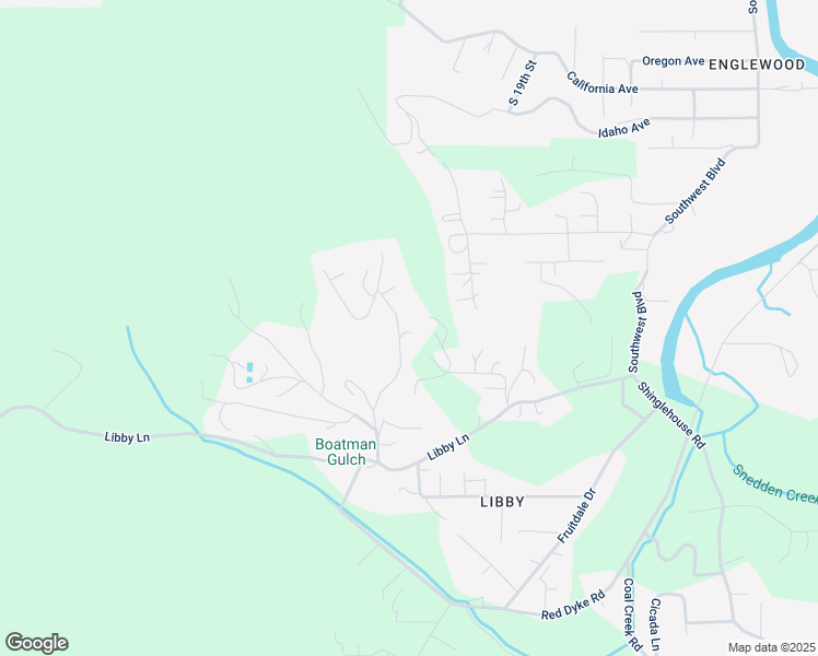 map of restaurants, bars, coffee shops, grocery stores, and more near 63311 Shasta Road in Coos Bay