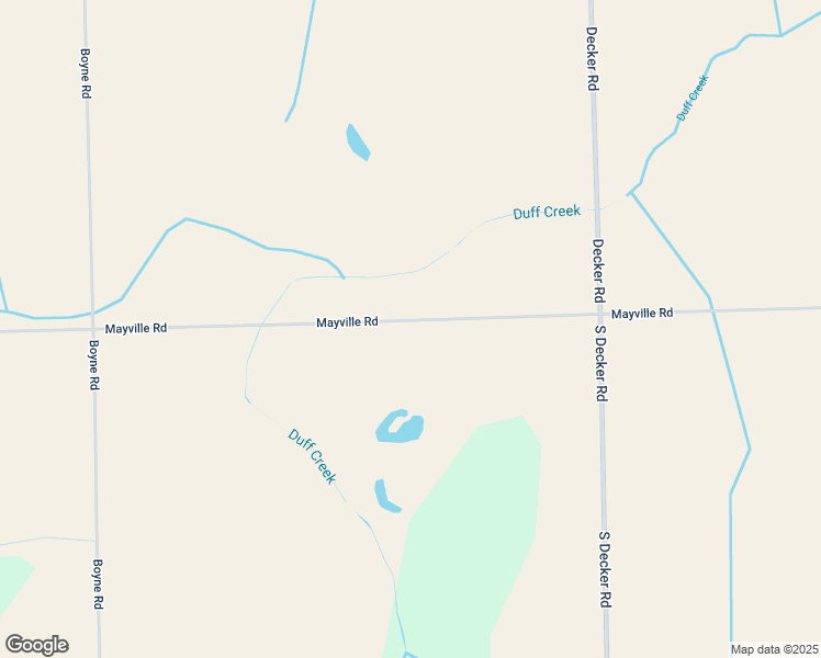 map of restaurants, bars, coffee shops, grocery stores, and more near 5663 Mayville Road in Marlette