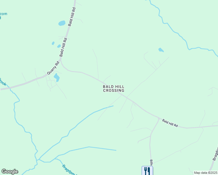 map of restaurants, bars, coffee shops, grocery stores, and more near 410 Bald Hill Rd in Wells