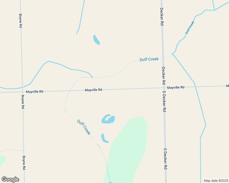 map of restaurants, bars, coffee shops, grocery stores, and more near 5663 Mayville Road in Marlette