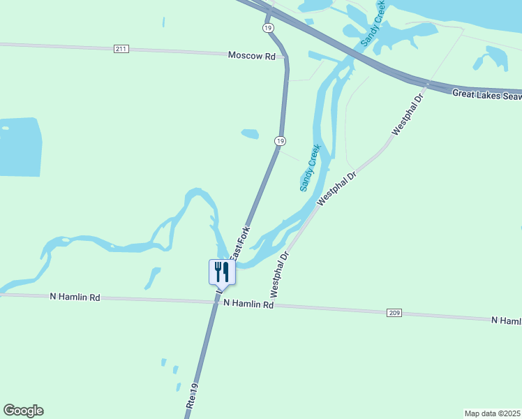 map of restaurants, bars, coffee shops, grocery stores, and more near 218 Lake Road East Fork in Hamlin