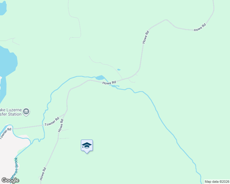 map of restaurants, bars, coffee shops, grocery stores, and more near 318 Howe Road in Lake Luzerne