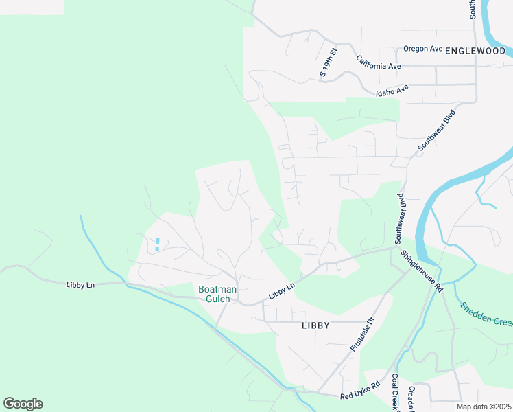 map of restaurants, bars, coffee shops, grocery stores, and more near 63311 Shasta Road in Coos Bay