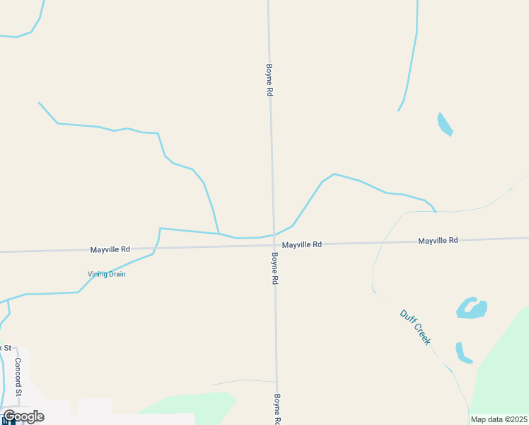 map of restaurants, bars, coffee shops, grocery stores, and more near 2300-2398 Boyne Road in Marlette