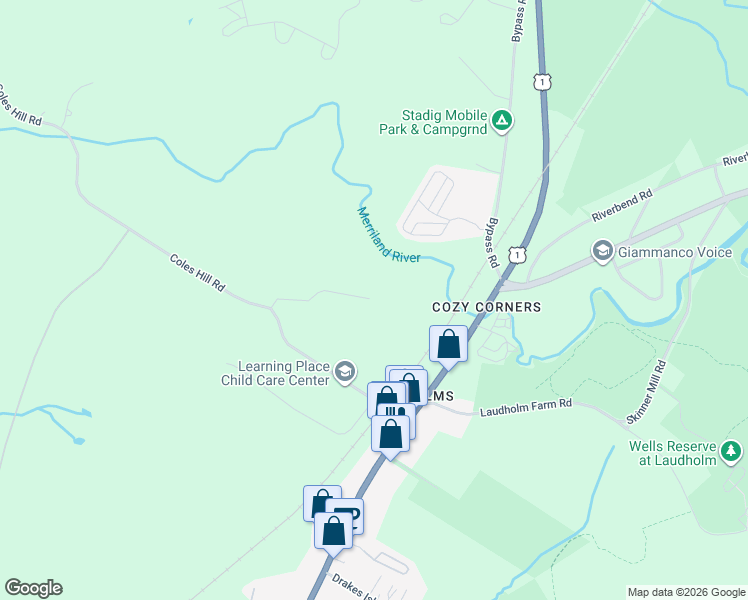 map of restaurants, bars, coffee shops, grocery stores, and more near 37 Pike Road in Wells