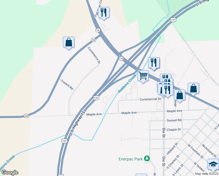 map of restaurants, bars, coffee shops, grocery stores, and more near in Columbus