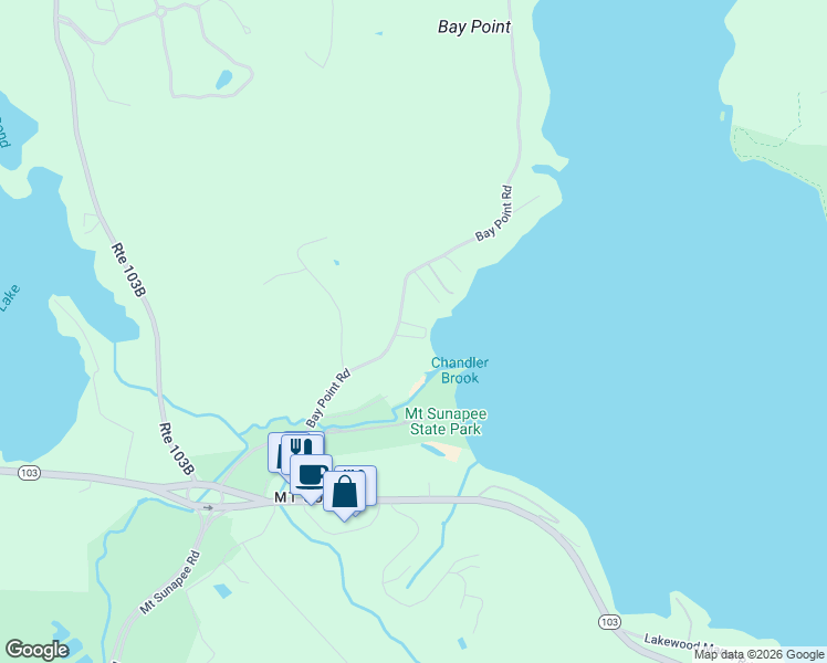 map of restaurants, bars, coffee shops, grocery stores, and more near 8 Snow Road in Newbury