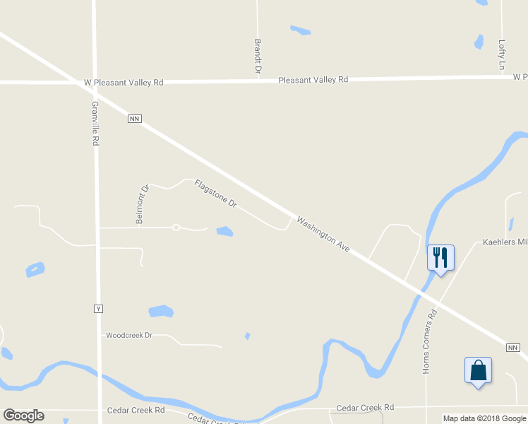 map of restaurants, bars, coffee shops, grocery stores, and more near 9900 Flagstone Drive in Cedarburg