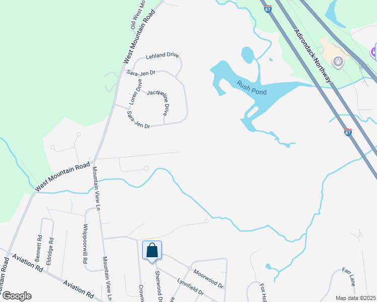 map of restaurants, bars, coffee shops, grocery stores, and more near 41 Bonner Drive in Queensbury
