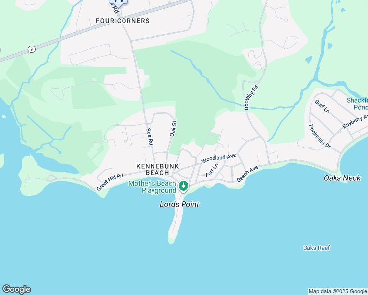 map of restaurants, bars, coffee shops, grocery stores, and more near 2 Linden Street in Kennebunk