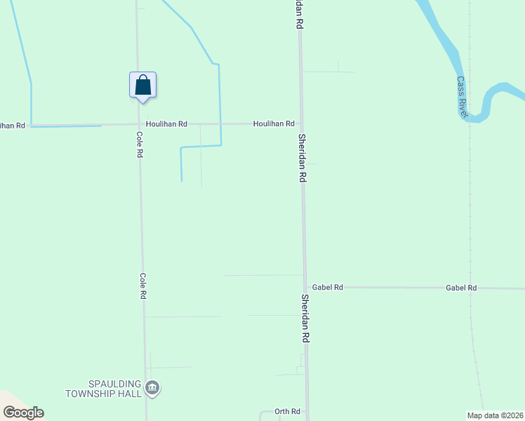 map of restaurants, bars, coffee shops, grocery stores, and more near 5256 Sheridan Road in Saginaw