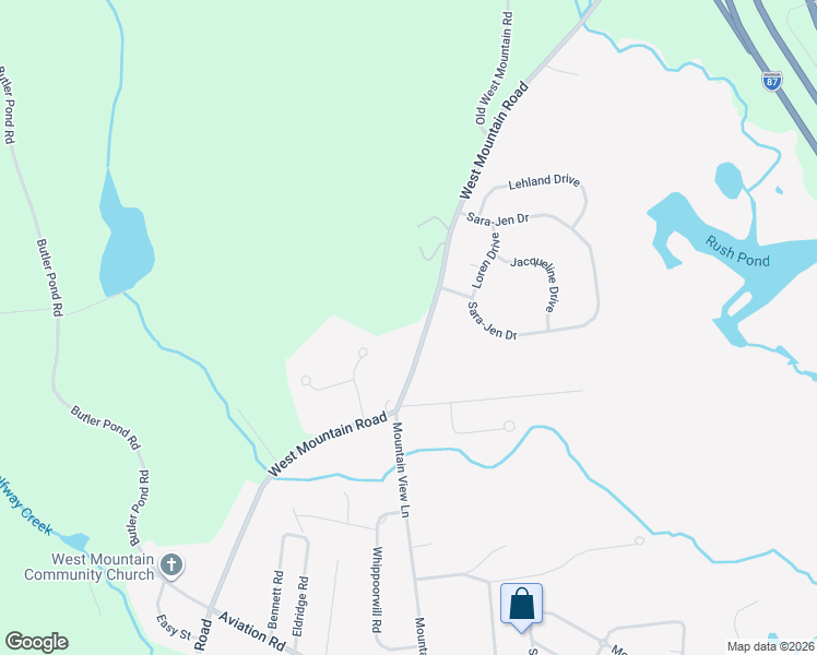 map of restaurants, bars, coffee shops, grocery stores, and more near 1079 West Mountain Road in Queensbury