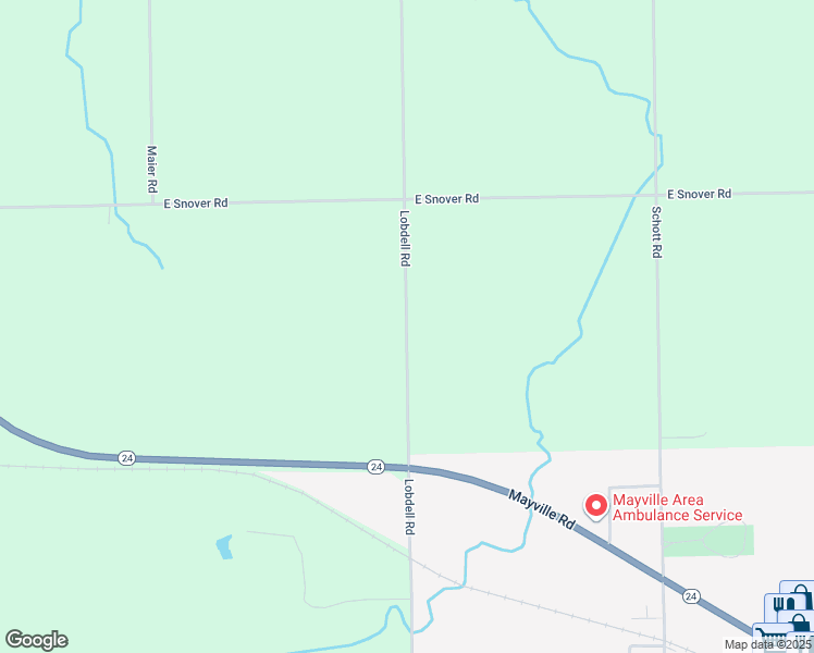 map of restaurants, bars, coffee shops, grocery stores, and more near in Mayville