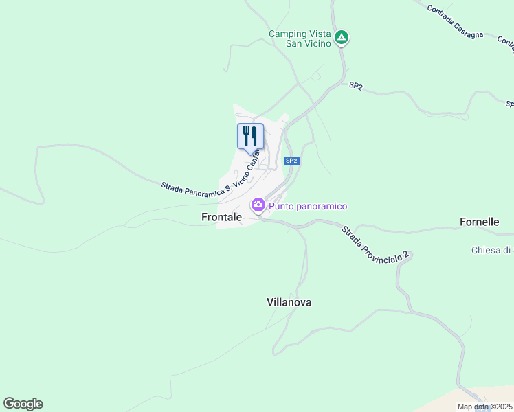 map of restaurants, bars, coffee shops, grocery stores, and more near 1 Via Pian della Fonte in Frontale