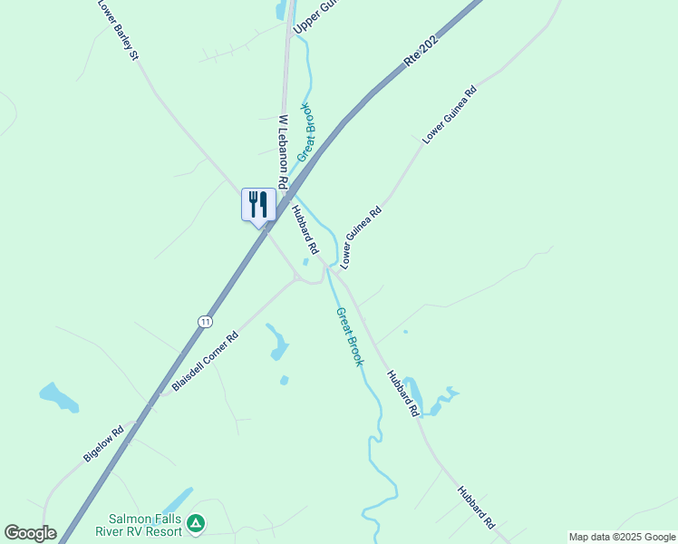map of restaurants, bars, coffee shops, grocery stores, and more near 206 Lower Guinea Road in Lebanon