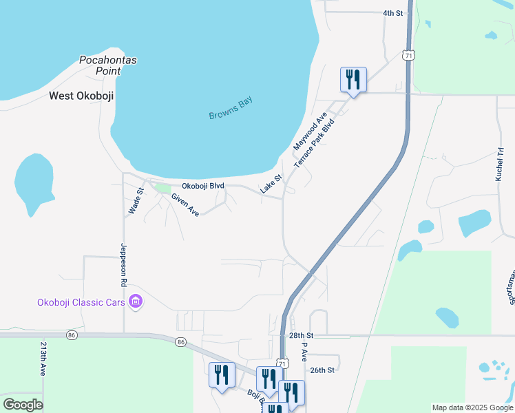 map of restaurants, bars, coffee shops, grocery stores, and more near 1600-1698 Larabee Street in Milford