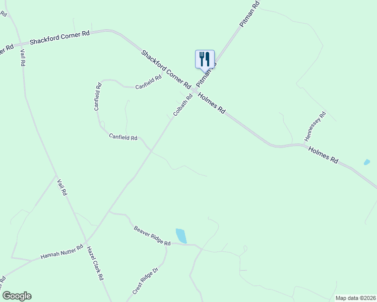 map of restaurants, bars, coffee shops, grocery stores, and more near 119 Colbath Road in Barnstead