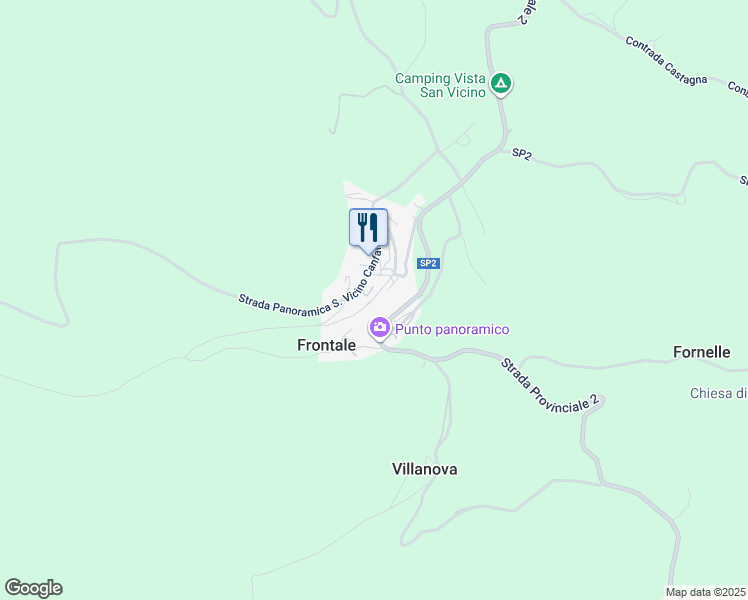 map of restaurants, bars, coffee shops, grocery stores, and more near 1 Via Pian della Fonte in Frontale
