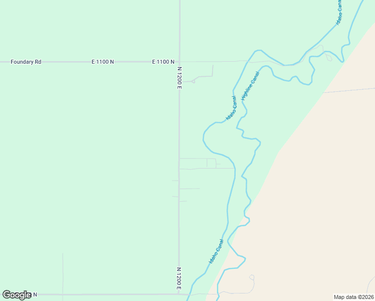 map of restaurants, bars, coffee shops, grocery stores, and more near 1023-1071 North 1200 East in Shelley