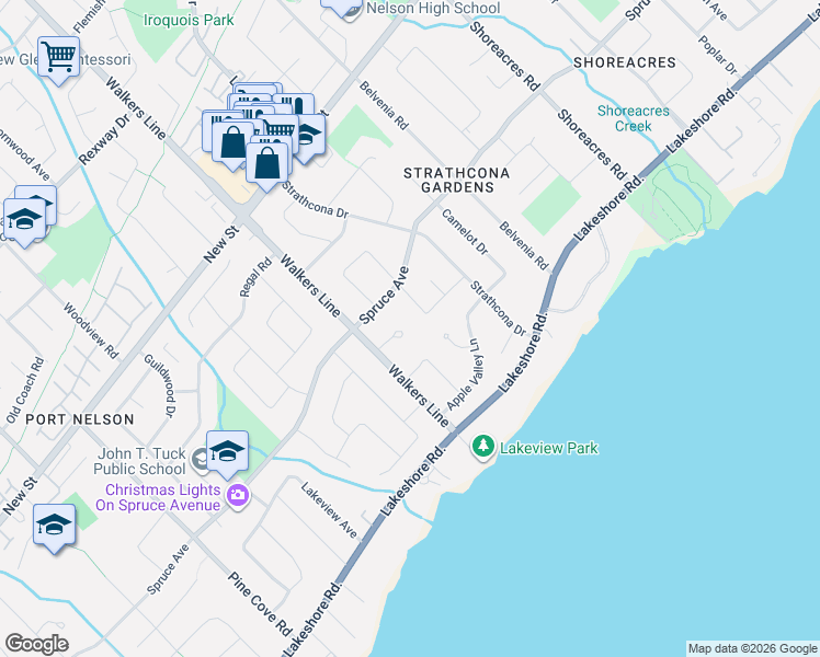 map of restaurants, bars, coffee shops, grocery stores, and more near 4052 Melba Lane in Burlington