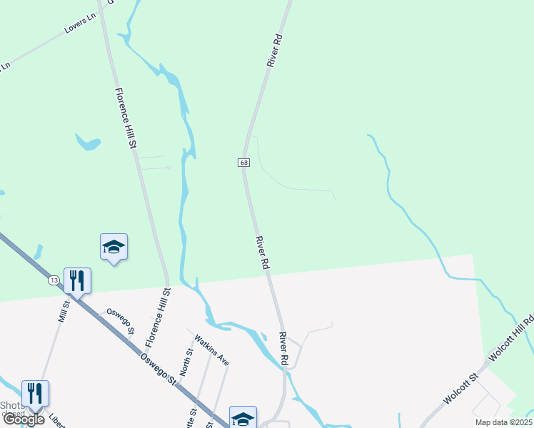 map of restaurants, bars, coffee shops, grocery stores, and more near 10072 River Road in Camden