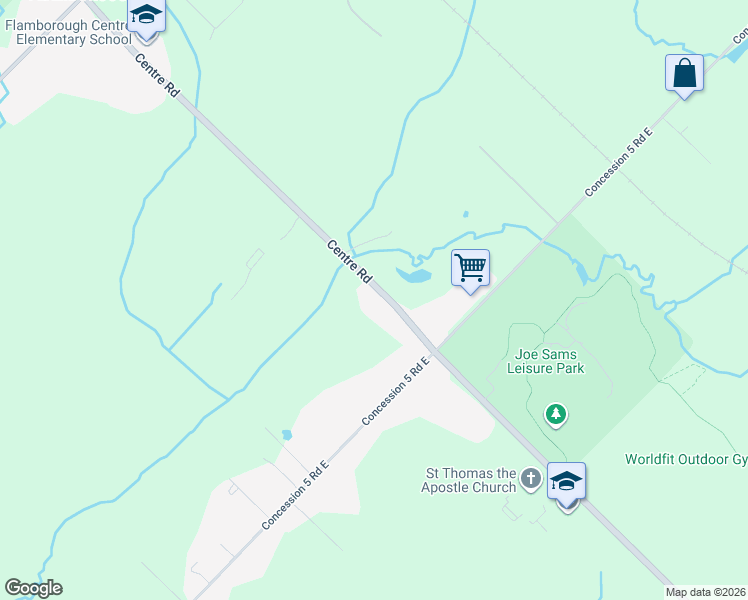 map of restaurants, bars, coffee shops, grocery stores, and more near 801 Centre Road in Hamilton