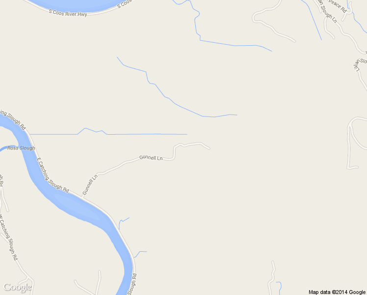 map of restaurants, bars, coffee shops, grocery stores, and more near Gunnell Lane in Coos Bay